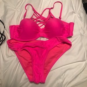 HOT PINK BATHING SUIT